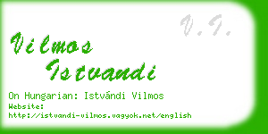 vilmos istvandi business card
