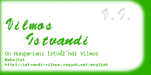 vilmos istvandi business card